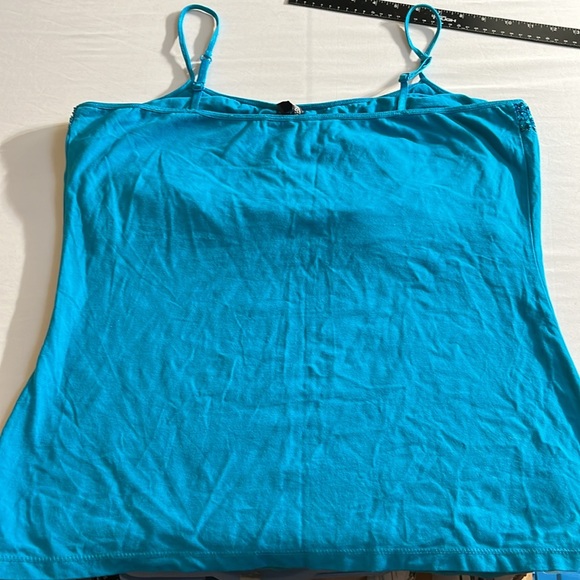BISOU BISOU X-Large Aqua blue bra top camisole with sequins - Picture 6 of 10